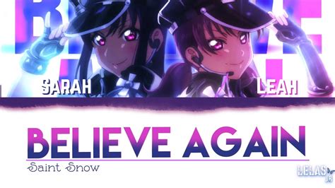 saint snow believe again|Believe again .